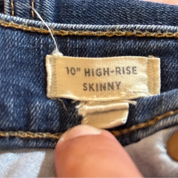 Madewell Dark Blue High-Rise Skinny Jeans - Picture 4 of 5